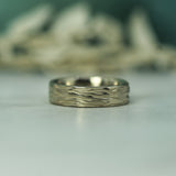 cathedral grove wedding band in 14k white gold