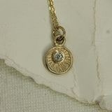 Little Moon Pendant with Sapphire or Diamond