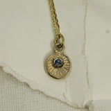 Little Moon Pendant with Sapphire or Diamond