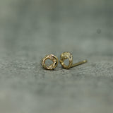 10k yellow gold handmade earrings