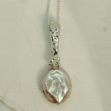 Waxing Moon Pearl Pendant