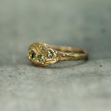14k rose gold ocean textured ring