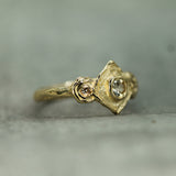 14k yellow gold ring with sapphires