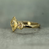 14k yellow gold sapphire ring