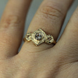 sapphire 14k yellow gold ring on hand