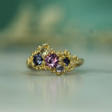 yellow gold sapphire engagement ring