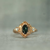 Arwyn Green Sapphire & Diamond Ring