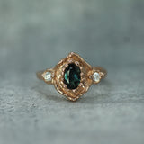 Arwyn Green Sapphire & Diamond Ring