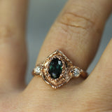 Arwyn Green Sapphire & Diamond Ring