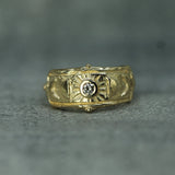 moon goddess diamond ring