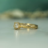 lab-grown diamond ring in 14k yellow gold