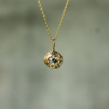 10k yellow gold lab-grown diamond pendant
