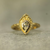 Dripping Sunshine Moissanite Ring