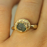 Celine Raw Sapphire & Diamond Ring