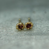 Mermaid Treasure Ruby Studs