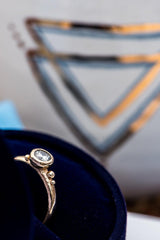 Diamond Coastal Droplet Engagement Ring