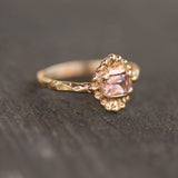 14k Yellow Gold & Peach Sapphire