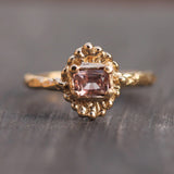 14k Yellow Gold & Peach Sapphire