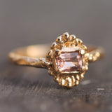 14k Yellow Gold & Peach Sapphire