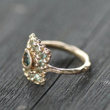 14k Yellow Gold & Green Sapphires