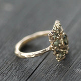 14k Yellow Gold & Green Sapphires