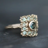 14k Yellow Gold & Green Sapphires