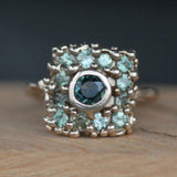 14k Yellow Gold & Green Sapphires