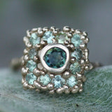 14k Yellow Gold & Green Sapphires