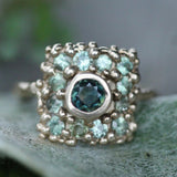 14k Yellow Gold & Green Sapphires