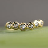 14k Yellow Gold with Salt & Pepper Diamonds