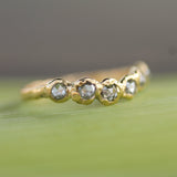 14k Yellow Gold with Salt & Pepper Diamonds
