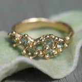 14k Yellow Gold & Sage Green Sapphires