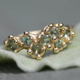 14k Yellow Gold & Sage Green Sapphires