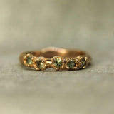 Mermaid Treasure Green Sapphire Band