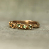 Mermaid Treasure Green Sapphire Band
