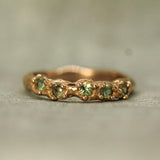 Mermaid Treasure Green Sapphire Band