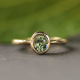 18k Yellow Gold & Green Sapphire
