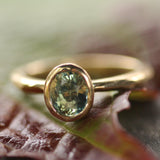 18k Yellow Gold & Green Sapphire