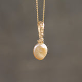 Waxing Moon Pearl Pendant