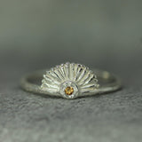 Little Sunrise Orange Sapphire Ring