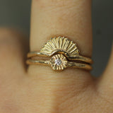 stacking ring in solid yellow gold
