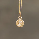 Little Moon Pendant with Sapphire or Diamond