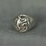 Orca Sterling Silver Signet Ring