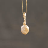 Waxing Moon Pearl Pendant