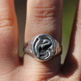Orca Sterling Silver Signet Ring
