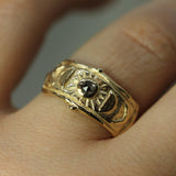 Moon Goddess Salt & Pepper Diamond Ring