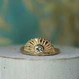 Sunrise Ring with Diamond or Sapphire