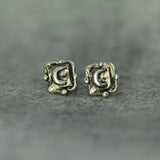 Crescent Moon Studs