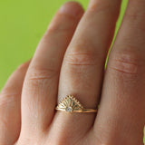 Celestial Peak Diamond Ring on hand