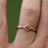 Tidal Pool Treasure Orange Sapphire Ring on hand